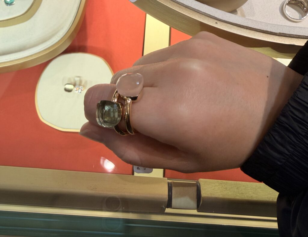 ポメラート ヌード プラシオライト ローズクオーツ 試着